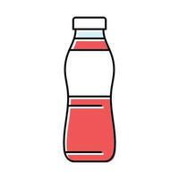 bebida suco plástico garrafa cor ícone vetor ilustração