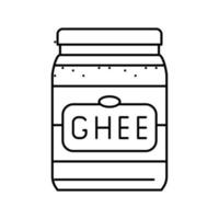 ghee leite produtos laticínios linha ícone vetor ilustração