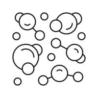 elemento molecular estrutura linha ícone vetor ilustração