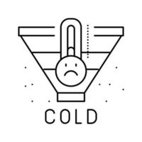 frio conduz linha ícone vetor ilustração
