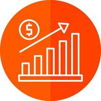 design de ícones vetoriais de gráfico de crescimento vetor