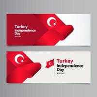 ilustração do projeto do modelo do vetor feliz celebração do dia da independência da Turquia