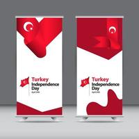 ilustração do projeto do modelo do vetor feliz celebração do dia da independência da Turquia