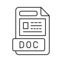 doc Arquivo formato documento linha ícone vetor ilustração