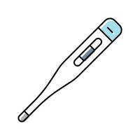oral termômetro primeiro ajuda cor ícone vetor ilustração