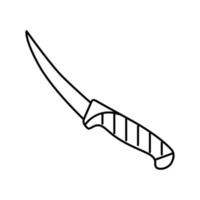 açougueiro carne faca linha ícone vetor ilustração
