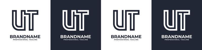 simples ut monograma logotipo, adequado para qualquer o negócio com ut ou tu inicial. vetor