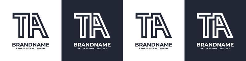 simples ta monograma logotipo, adequado para qualquer o negócio com ta ou às inicial. vetor