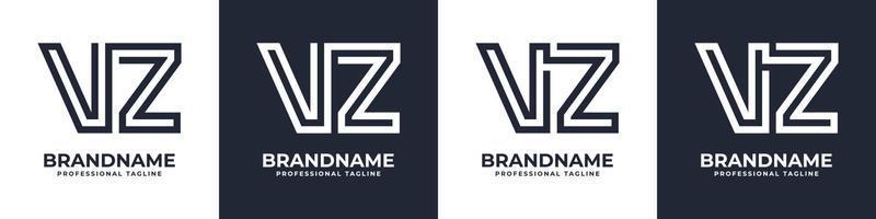 simples vz monograma logotipo, adequado para qualquer o negócio com vz ou zv inicial. vetor