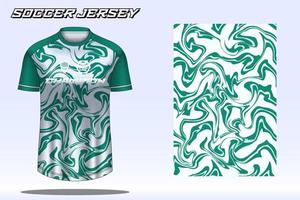 maquete de design de camiseta esportiva de camisa de futebol para clube de futebol vetor