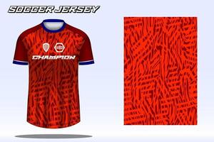 maquete de design de camiseta esportiva de camisa de futebol para clube de futebol vetor