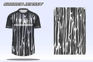 maquete de design de camiseta esportiva de camisa de futebol para clube de futebol vetor