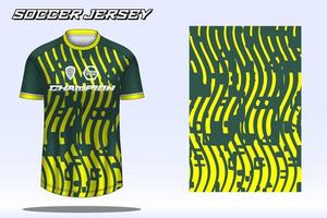 maquete de design de camiseta esportiva de camisa de futebol para clube de futebol vetor