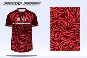 maquete de design de camiseta esportiva de camisa de futebol para clube de futebol vetor