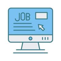 ícone de vetor de trabalho online