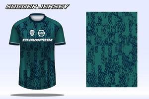 maquete de design de camiseta esportiva de camisa de futebol para clube de futebol vetor