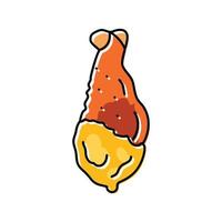 molho frango frito cor ícone vetor ilustração