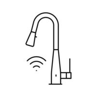 moderno torneira água linha ícone vetor ilustração