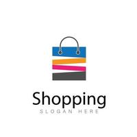 abstrato compras bolsa. abstrato compras logotipo. conectados fazer compras logotipo. vetor