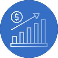 design de ícones vetoriais de gráfico de crescimento vetor