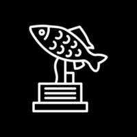 design de ícone de vetor de troféu de pesca