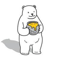 Urso polar Urso vetor querida rabisco ícone ilustração personagem desenho animado