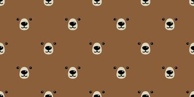 Urso desatado padronizar vetor polar Urso face isolado fundo papel de parede Castanho