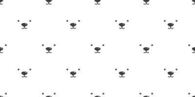 Urso desatado padronizar vetor polar Urso face isolado fundo papel de parede branco