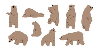Urso vetor polar Urso ícone logotipo Urso de pelúcia desenho animado personagem ilustração