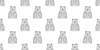 Urso desatado polar Urso vetor padronizar isolado papel de parede fundo