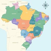 mapa do país do brasil vetor