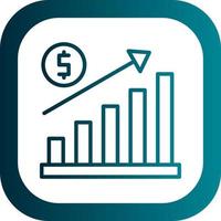 design de ícones vetoriais de gráfico de crescimento vetor