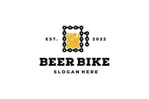 amarelo Preto Cerveja bicicleta logotipo vetor