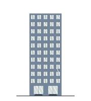 torre cidade construção ilustração, arranha-céu real Estado habitável construção silhueta vetor