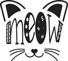 design svg de gato vetor