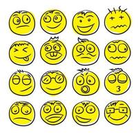 engraçado rostos emoticon projeto, perfeito para adesivo e rede ícone Projeto vetor