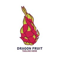 Dragão fruta vetor ilustração logotipo, perfeito para fruta loja logotipo