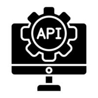 estilo de ícone de API vetor