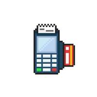 terminal Forma de pagamento dentro pixel arte estilo vetor