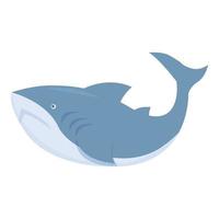 fofa Tubarão ícone desenho animado vetor. Perigo placa vetor