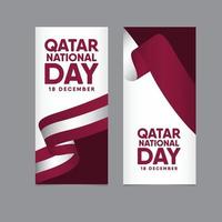 ilustração de design de modelo vetorial do dia nacional do qatar vetor