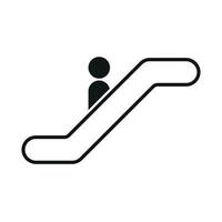 escada rolante elevador ícone. vetor ilustração. o negócio conceito escada rolante pictograma