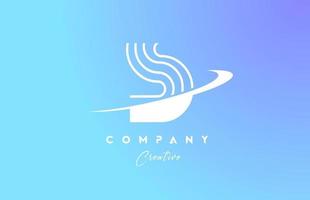 pastel cor s azul alfabeto carta logotipo ícone Projeto com swoosh. criativo modelo para companhia e o negócio vetor