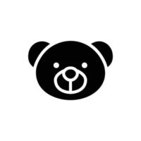ícone de glifo de urso vetor