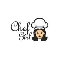 mulheres chefe de cozinha chapéu desenho animado ilustração logotipo vetor ícone