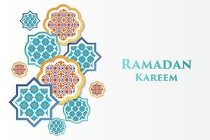 Ramadã kareem fundo ilustração com árabe enfeites vetor