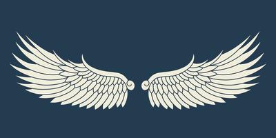 ícone de logotipo de vetor asas de anjo branco