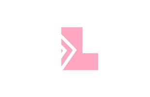 Rosa carta eu alfabeto logotipo ícone com linha Projeto. criativo geométrico modelo para companhia e o negócio vetor