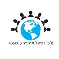 ilustração vetorial, banner ou cartaz do dia da população mundial. vetor