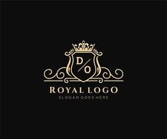 inicial Faz carta luxuoso marca logotipo modelo, para restaurante, realeza, butique, cafeteria, hotel, heráldico, joia, moda e de outros vetor ilustração.